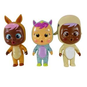 Cry Babies Magic Tears Doll Lot of 3 Dolls 4 1/2"